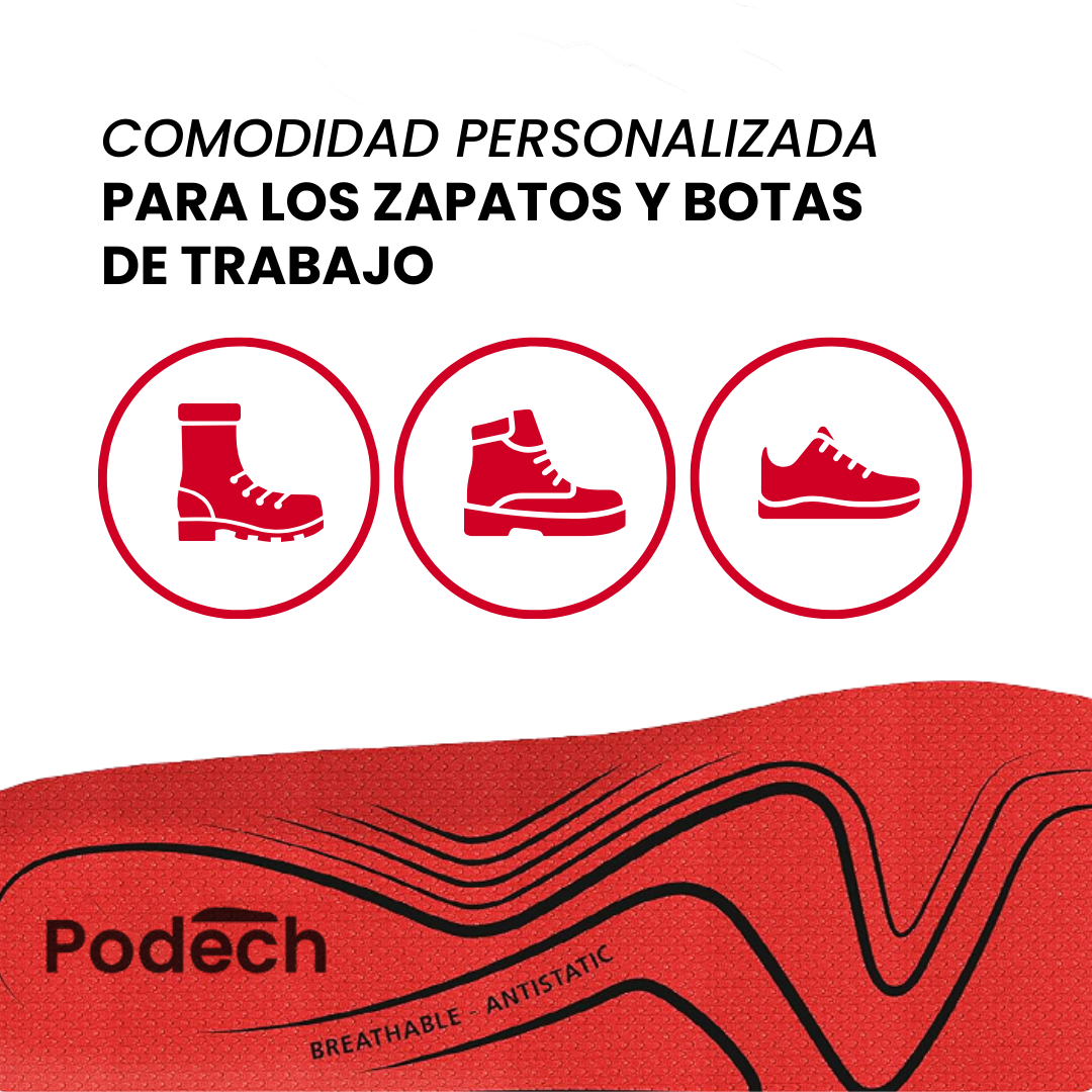 Plantillas de Trabajo Antiestáticas Memory Foam, Antiolor Transpirables Talla recortable